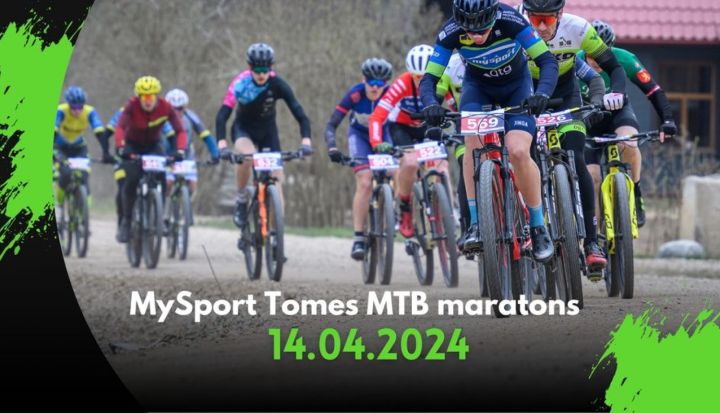 14. aprīlī Tomē notiks ikgadējās sacensības - MySport Tomes MTB maratons