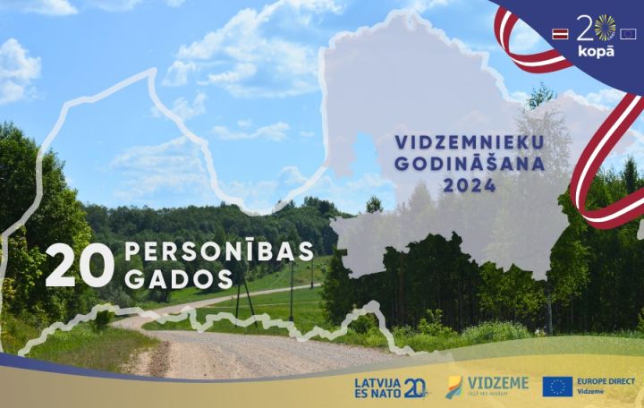 Titulam "20 personības 20 gados. Vidzemnieku godināšana 2024" nominēti 34 kandidāti, tostarp no Ogres novada