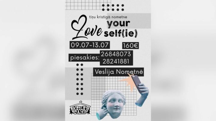 Jūlijā notiks kristīgā nometne “Love your self(ie)” pusaudžiem