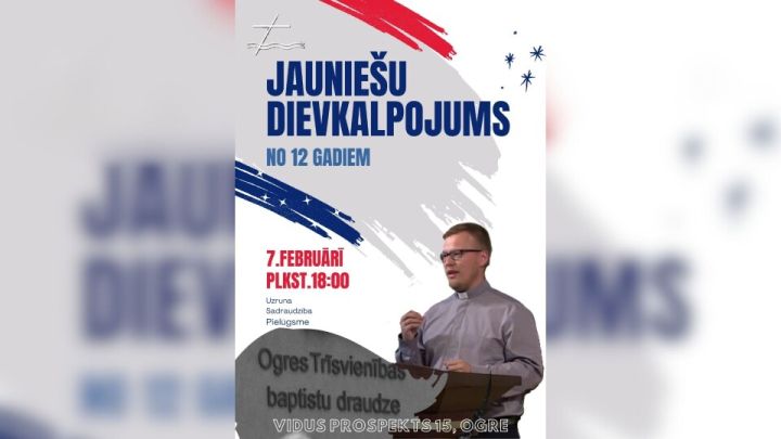 Ogres baptistu draudzē gaidāms jauniešu dievkalpojums