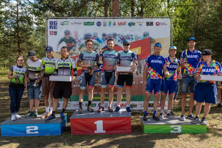 Kļaviņš un Jaunslaviete-Kipure uzvar "Ikšķiles MTB velobraucienā 2023" (FOTO)