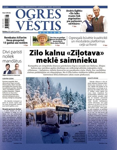 Laikraksta "Ogres Vēstis Visiem" 31. janvāra numurā