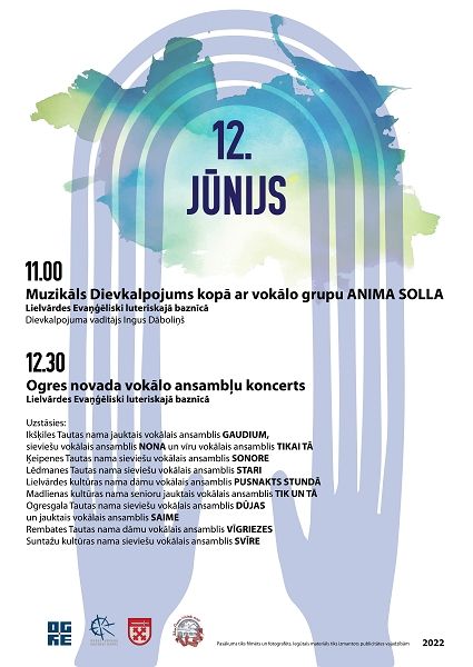 Lielvārdē koncertēs Ogres novada vokālie ansambļi un ONKC vokālā grupa ANIMA SOLLA