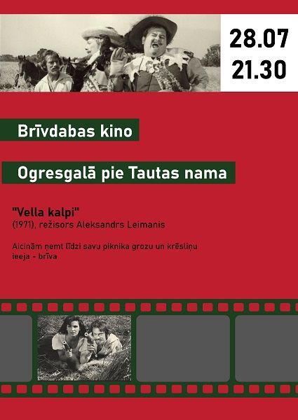 Ogresgalā brīvdabas kino vakars