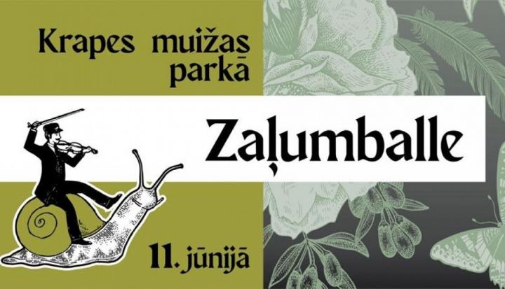 Zaļumballe Krapes muižas parkā