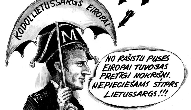 Attēls rakstam:  Karikatūra: Nepieciešams stiprs lietussargs