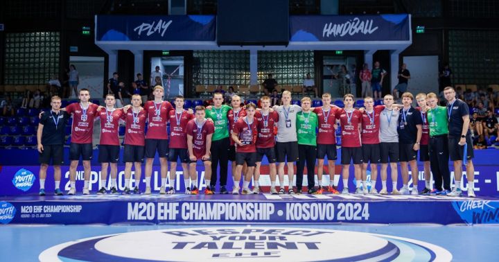 Latvijas U-20 handbolistiem 2. vieta Eiropas čempionāta B divīzijas turnīrā. Komandā divi spēlētāji no Ogres