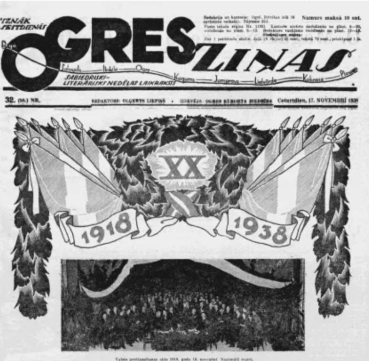 Iz pagājības! Ogres Ziņas Nr. 33 (06.12.1938.)